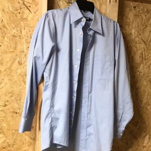 (MEN) KIRKLAND SIGNATURE dress shirt; button down collar
